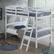 Front. Gymax - Gymax Wood Hardwood Twin Bunk Beds Convertible into 2 Individual Kid Bed Ladder White - White.