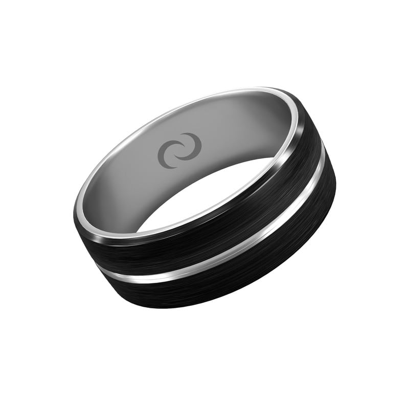 Contact Co. - Smart Tungsten Elite NFC Ring, Sleek Smart Rings with Instant App-Free Sharing, Tool for Business Meetings and More