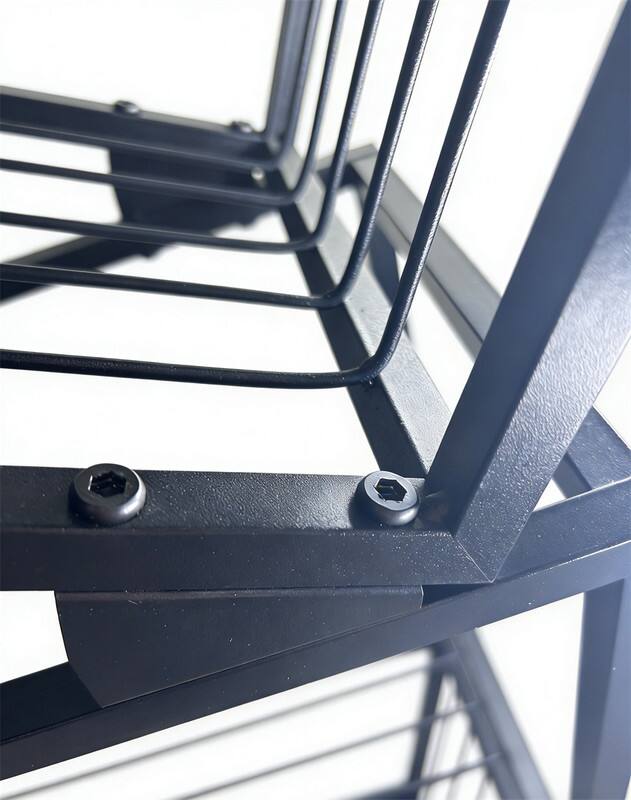 Alt View 4. HTUTWOO - 5-Tier Metal Geometric Bookshelf - Modern Narrow Floor Bookcase, Space-Saving Corner Organizer for Living Room Bedroom - Black.