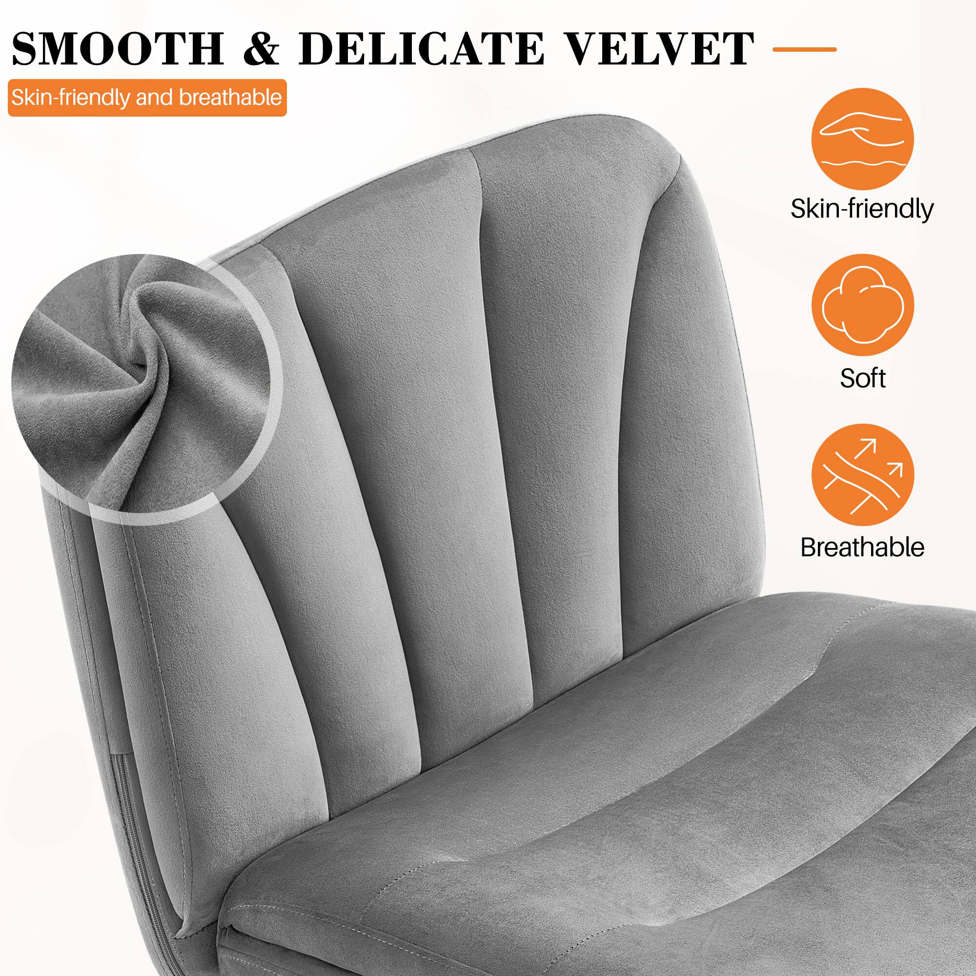 SMOOTH & DELICATE VELVET  
Skin-friendly and breathable  

Skin-friendly  
Soft  
Breathable