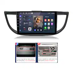 Junsun - 10" 2+64GB Android 15 carplay For Honda CRV-2 2012-2016 Car Stereo Radio GPS Navi WIFI SWC RDS Bluetooth FM - Black