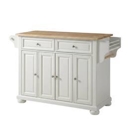 Crosley Furniture - Alexandria Wood Top Full Size Kitchen Island/Cart - White