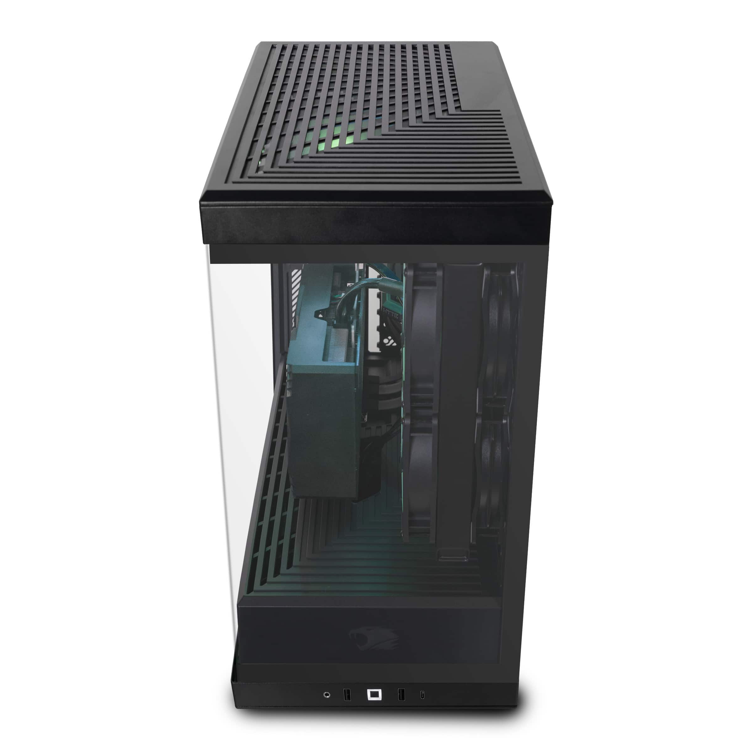 Alt View 5. iBUYPOWER - iBUYPOWER - Y40 PRO Black Gaming Desktop PC - AMD Ryzen 7 7800X3D, NVIDIA GeForce RTX 5070 12GB, 32GB DDR5 RGB,2TB SSD - Black.