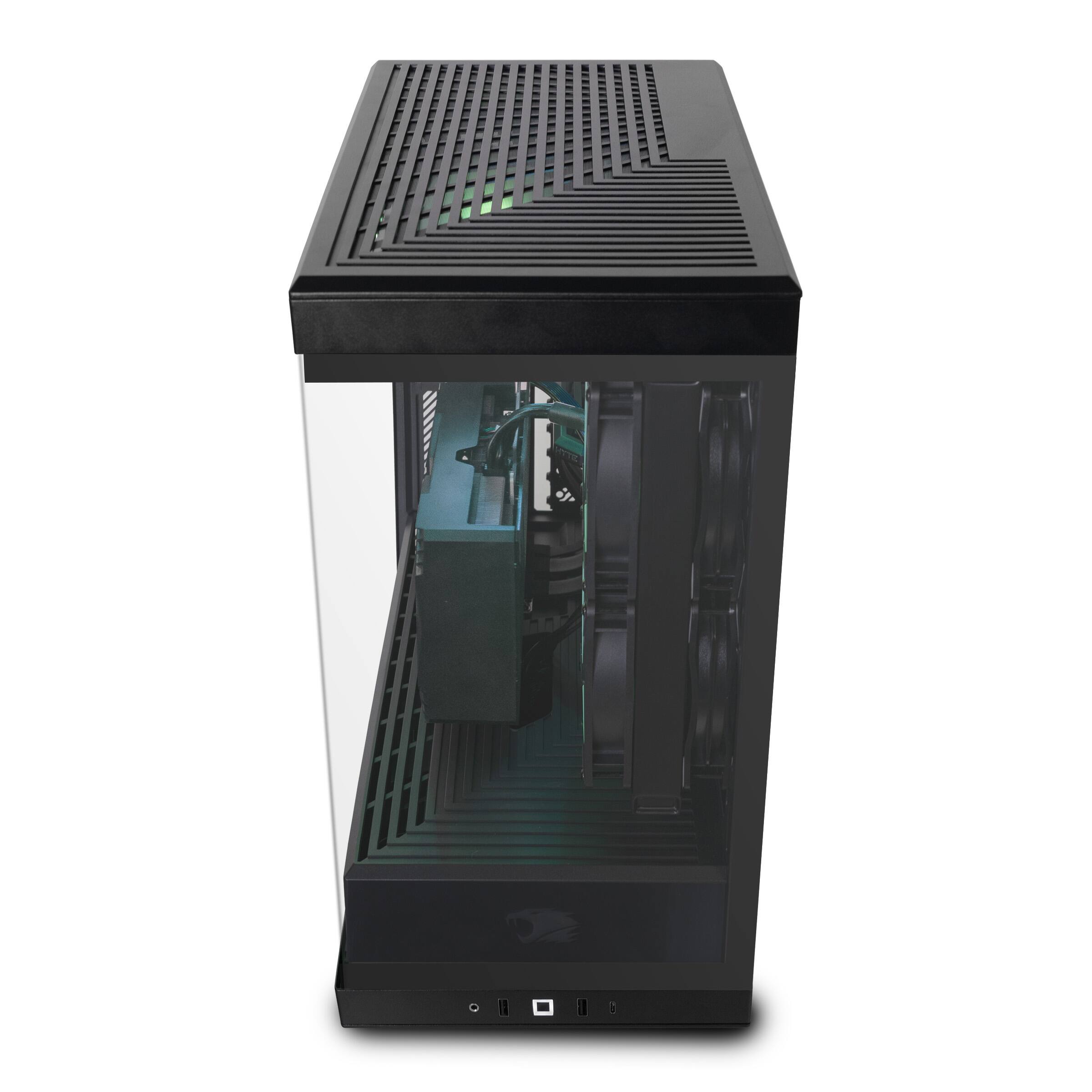 Alt View 5. iBUYPOWER - iBUYPOWER - Y40 PRO Black Gaming Desktop PC - AMD Ryzen 7 7800X3D, NVIDIA GeForce RTX 5070 12GB, 32GB DDR5 RGB,2TB SSD - Black.