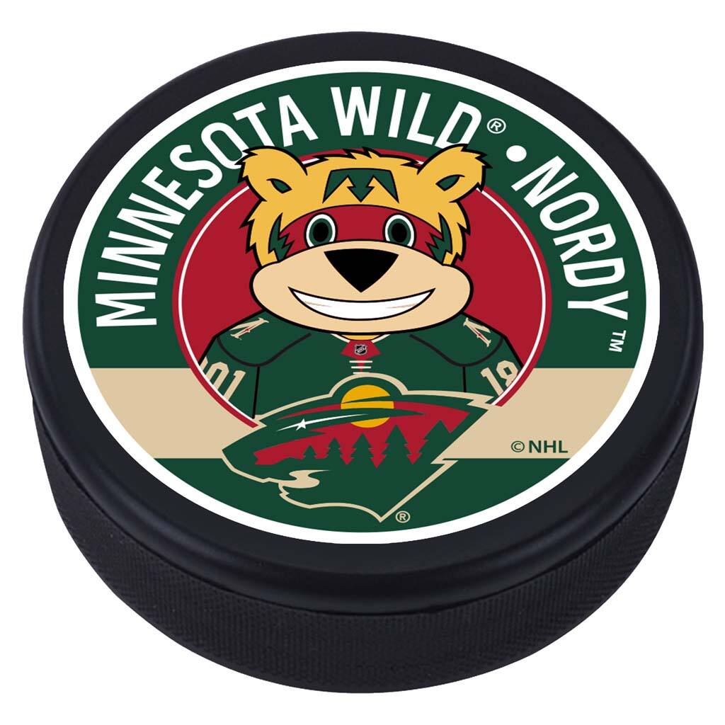 Mustang Drinkware - Minnesota Wild Mascot Hockey Puck - Multicolor