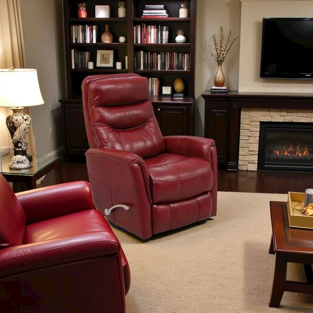 Alt View 1. Starlight Canyon Home - Rouge Recliner Nursery Glider – Elegant Boucle Chairs for Comfort - Red.