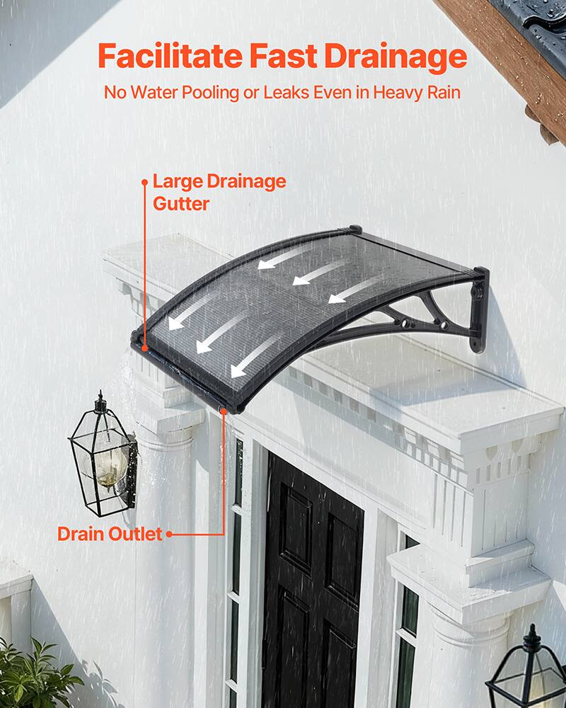 Facilitate Fast Drainage  
No Water Pooling or Leaks Even in Heavy Rain  

- Large Drainage Gutter  
- Drain Outlet