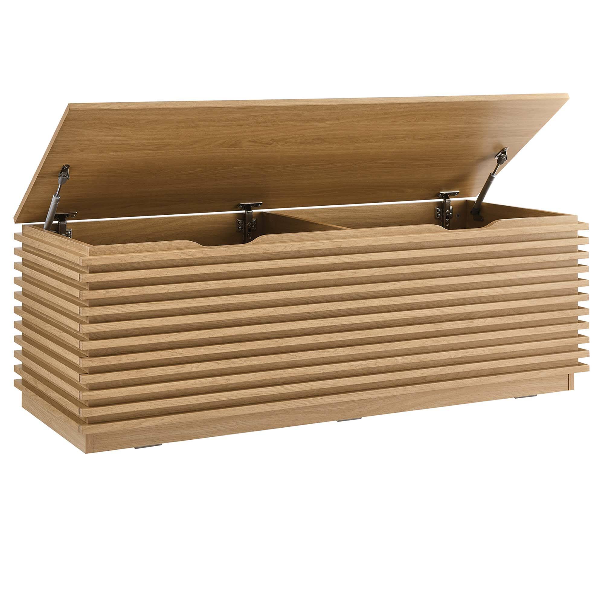 Left. Modway - Render Storage Bench by Modway - Brown.