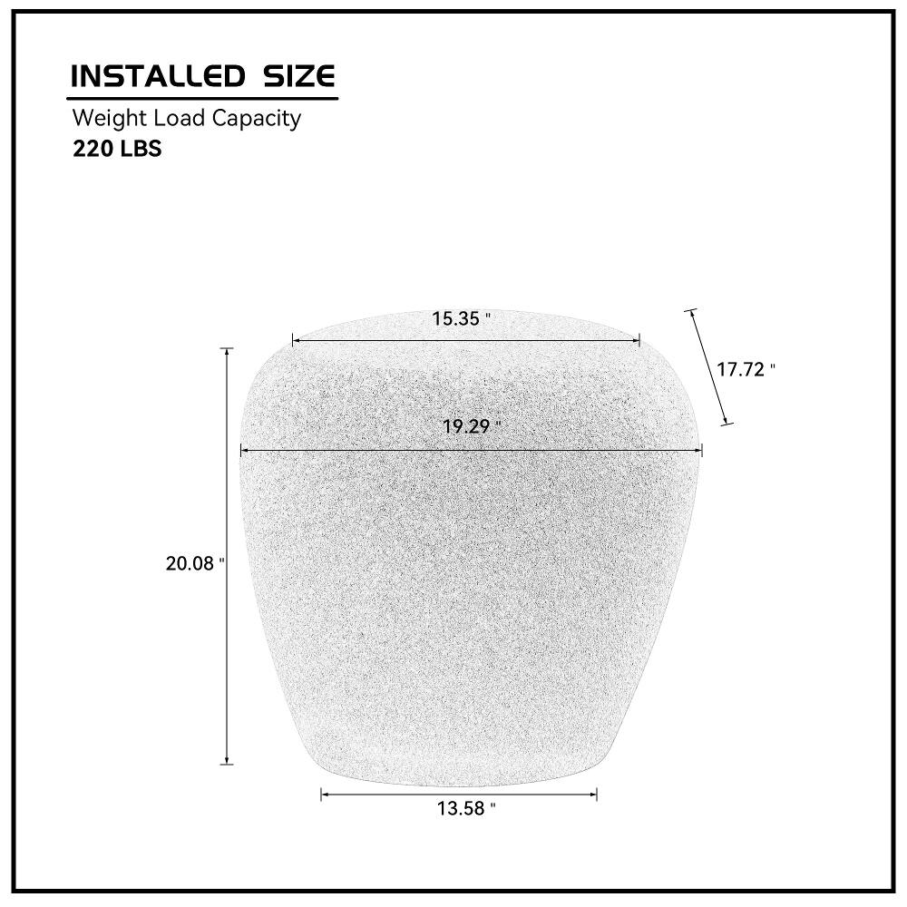 INSTALLED SIZE  
Weight Load Capacity 220 LBS  
15.35"  
17.72"  
19.29"  
20.08"  
13.58"