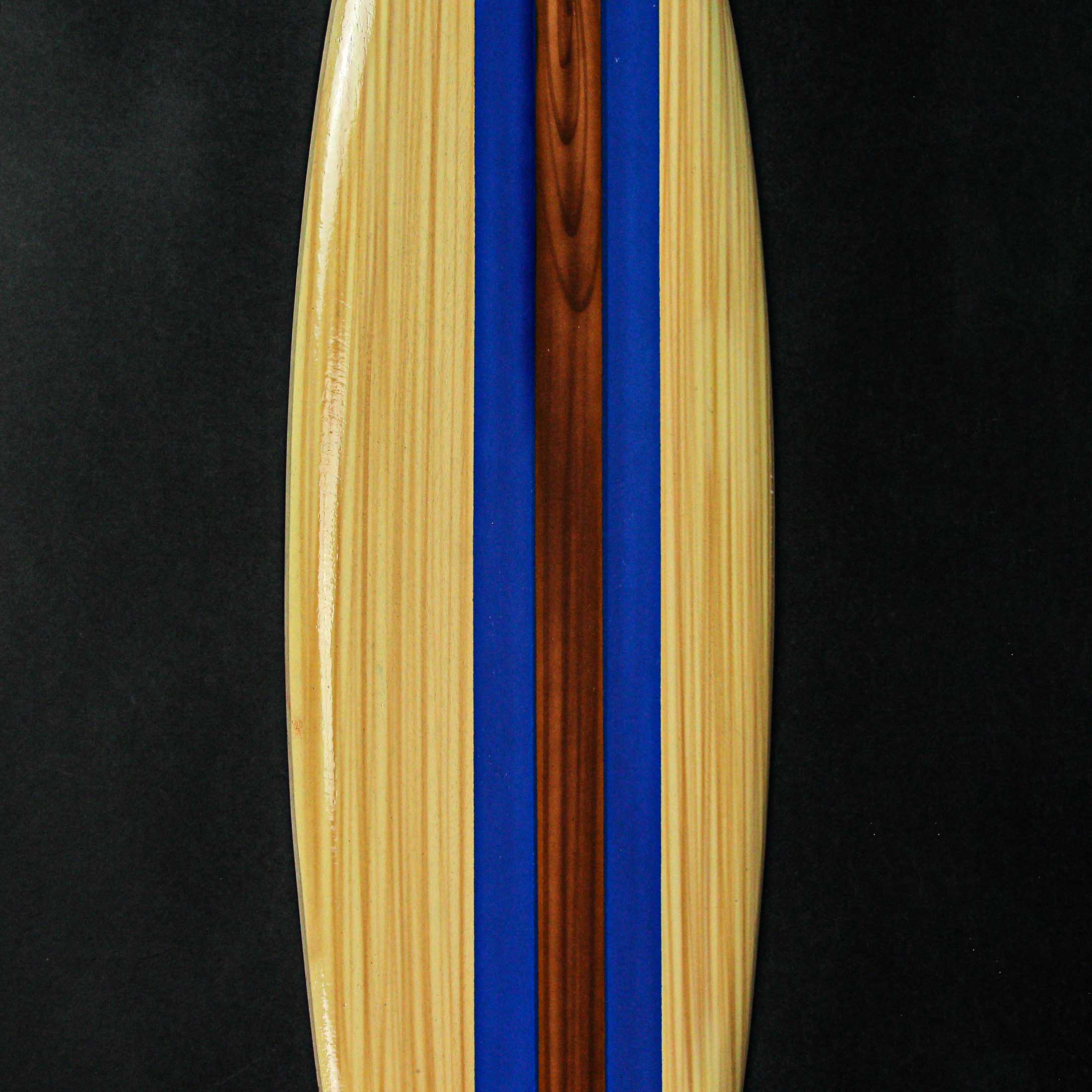 Alt View 4. Zeckos - 32 Inch Wooden Surfboard Decorative Wall Hanging Beach Decor - Blue - Blue.