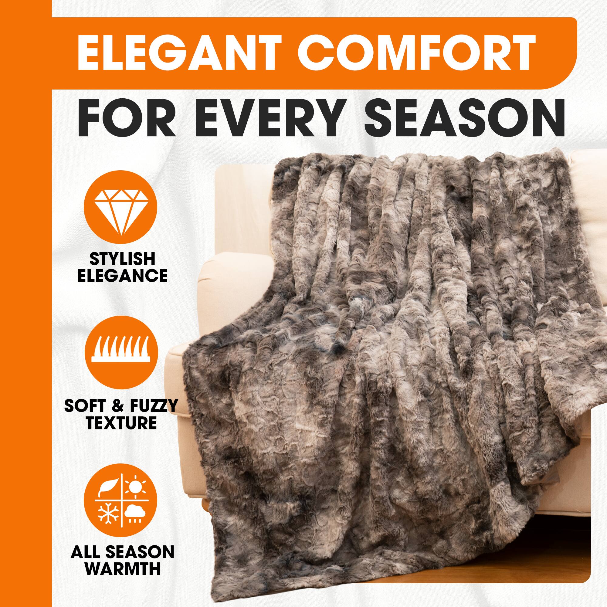 ELEGANT COMFORT FOR EVERY SEASON

- STYLISH ELEGANCE
- SOFT & FUZZY TEXTURE
- ALL SEASON WARMTH