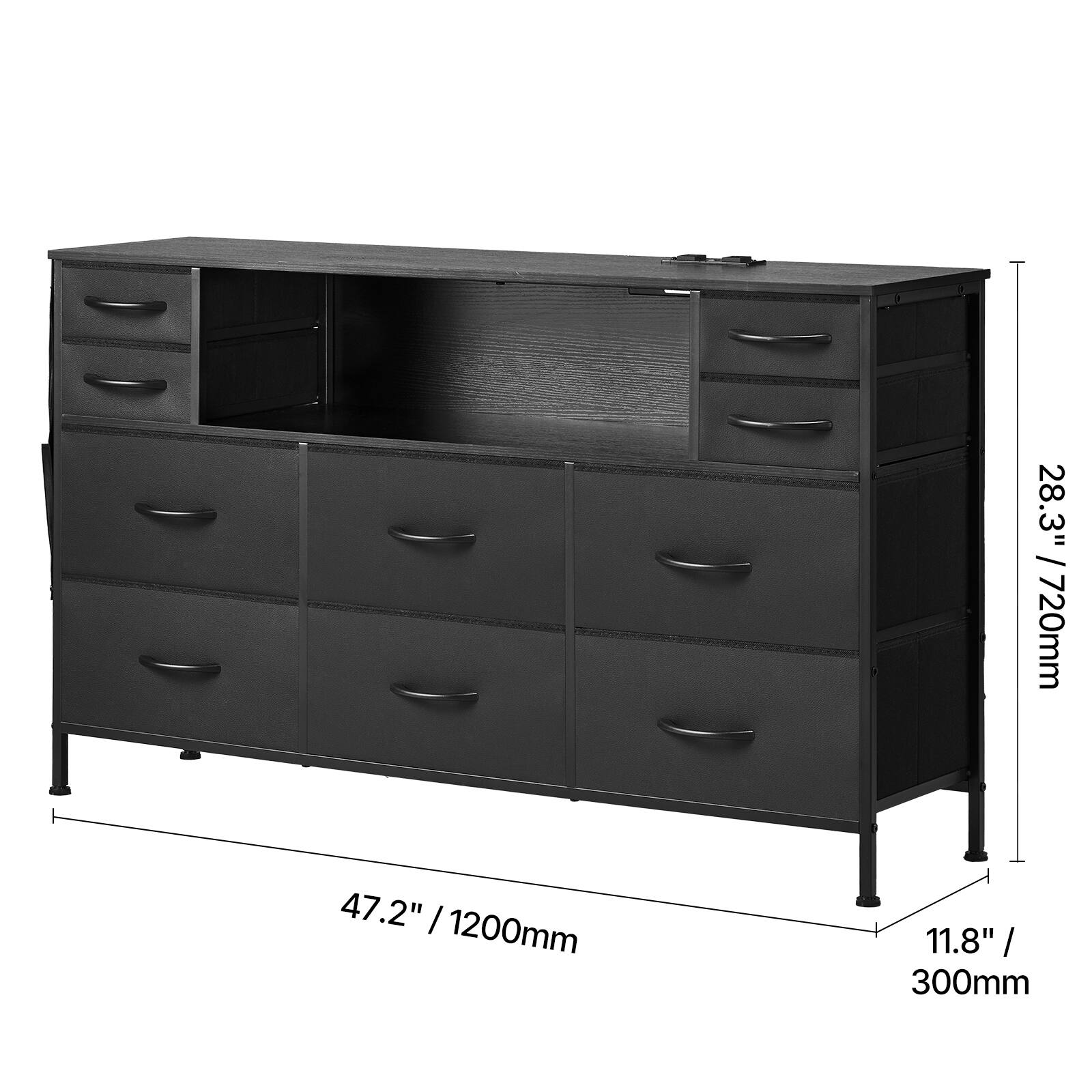 28.3" / 720mm  
47.2" / 1200mm  
11.8" / 300mm