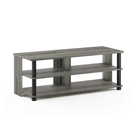 Front. Furinno - Sully 3-Tier TV Stand for TV up to 48 - French Oak/Black.