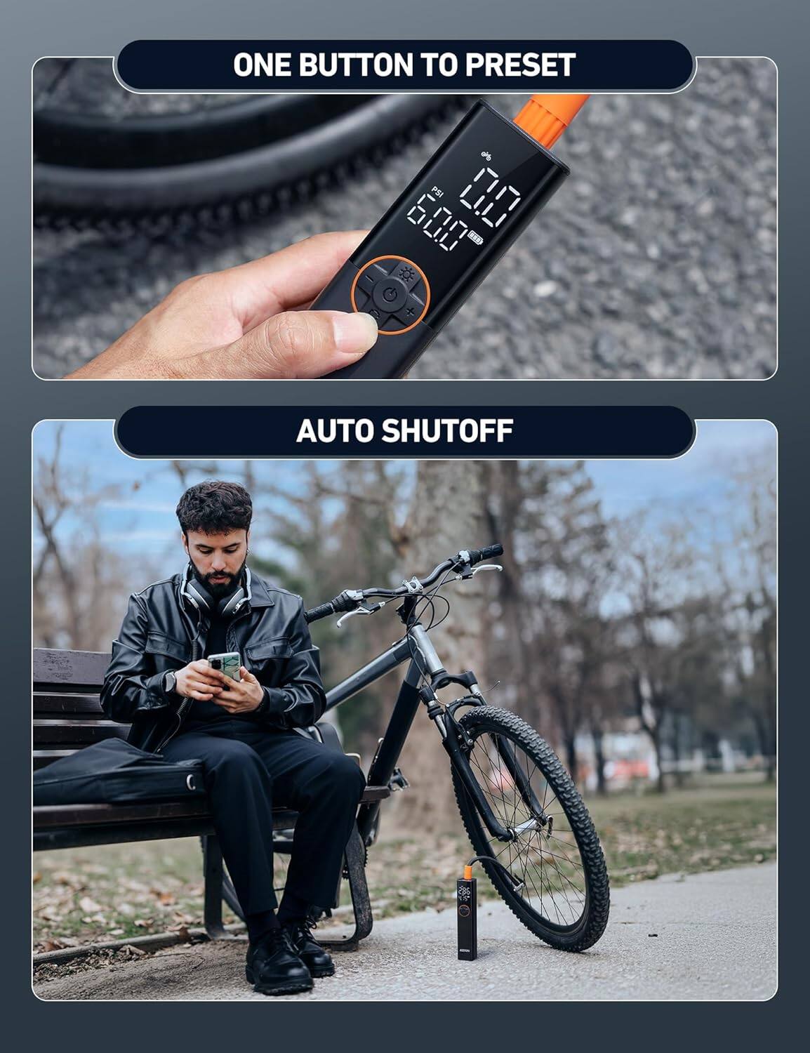 ONE BUTTON TO PRESET

AUTO SHUTOFF