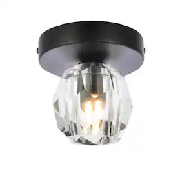 Elegant Lighting - Eren 1 light flush mount - Black
