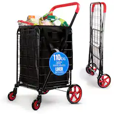 110 lbs.
360° Swivel Wheels
Liner Included