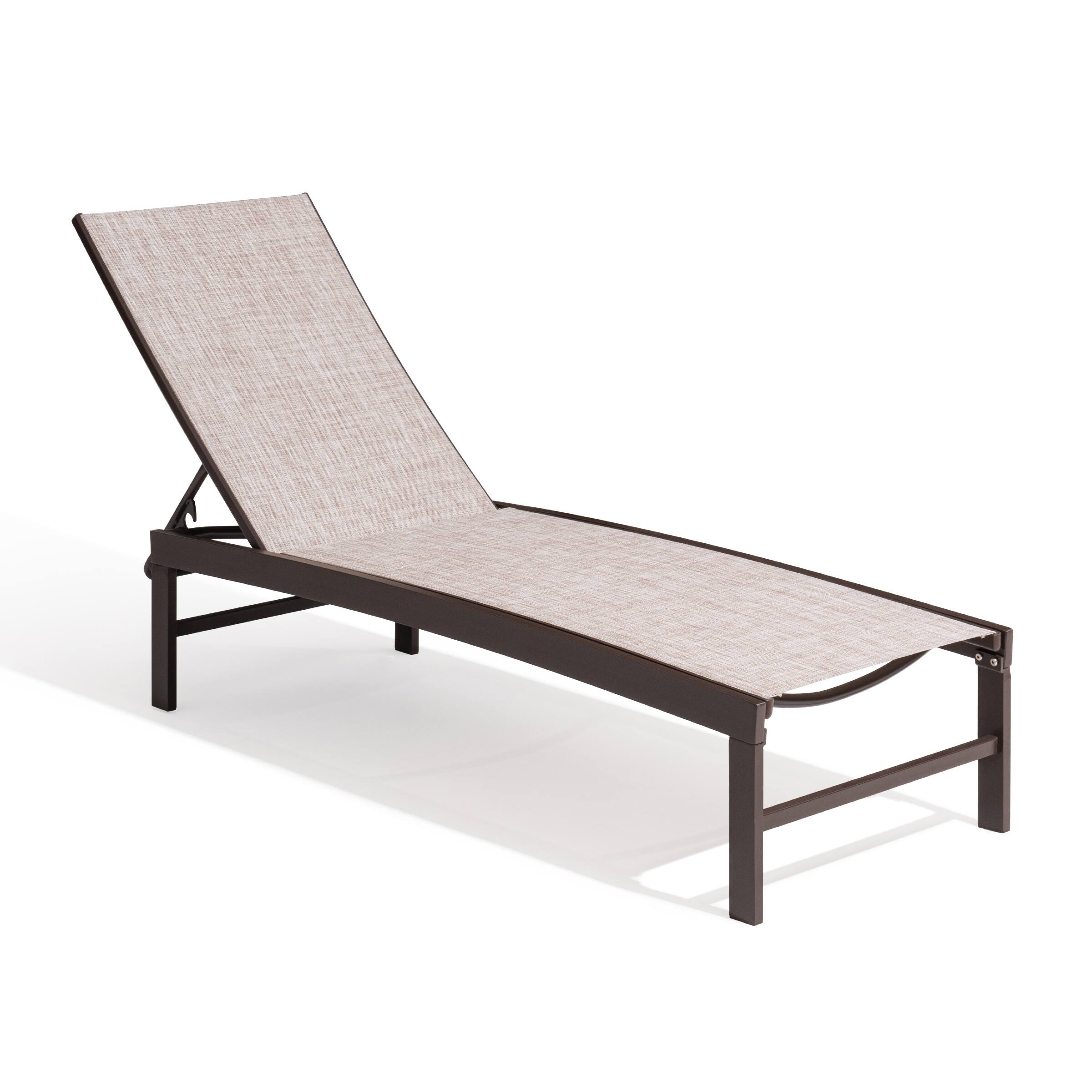 Angle. Crestlive Products - Crestlive Products Outdoor Pool Lounger Aluminum All-weather Adjustable Chaise Lounge Chair - Beige.