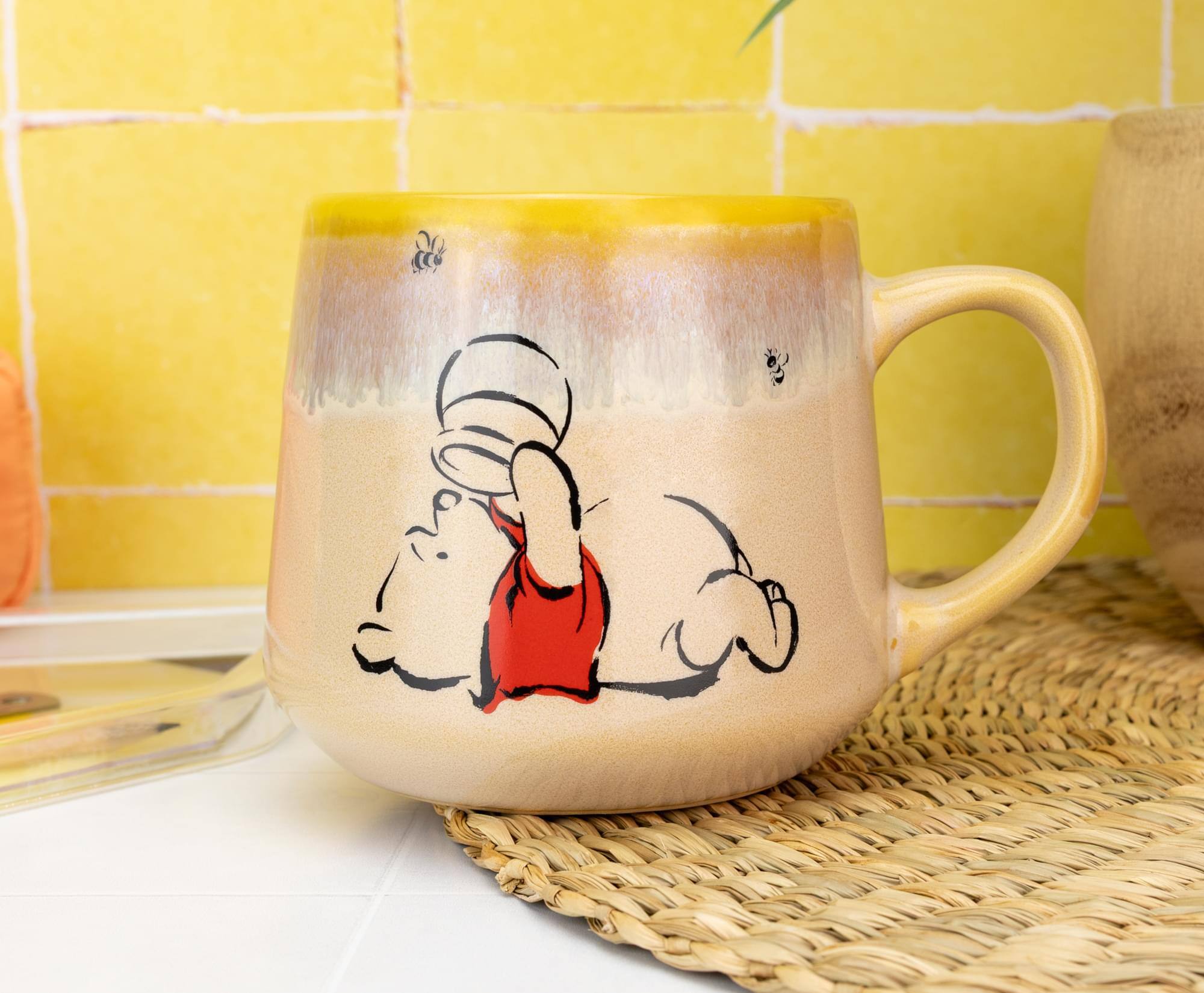 Alt View 4. Silver Buffalo - Disney Winnie The Pooh "Sweet Like Hunny" Tapered Pottery Mug | Holds 18 Ounces - Multi-Colored.