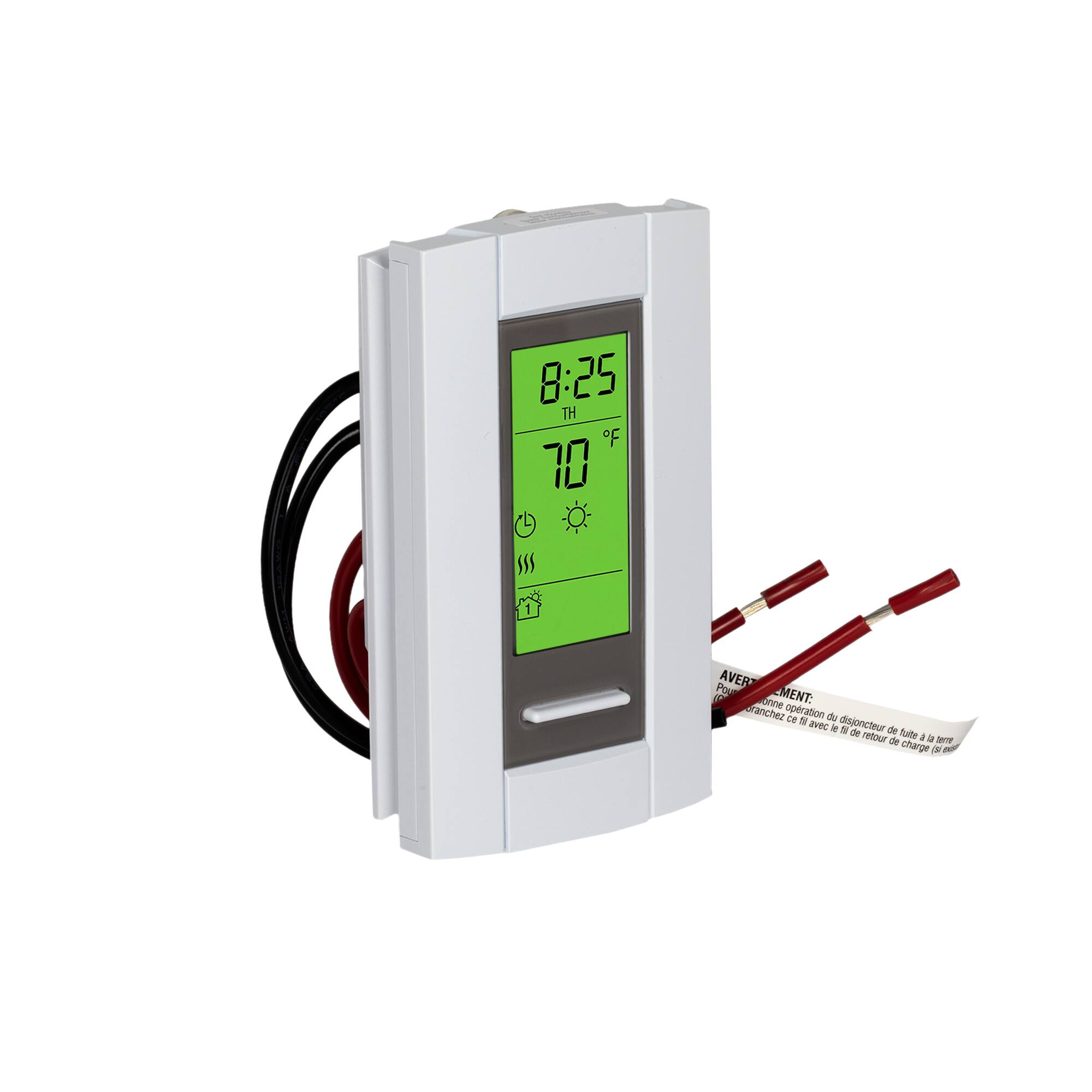8:25 TH 70°F

AVERTISSEMENT: Pour une opération CE N du disjoncteur de fuite, retour de charge J -