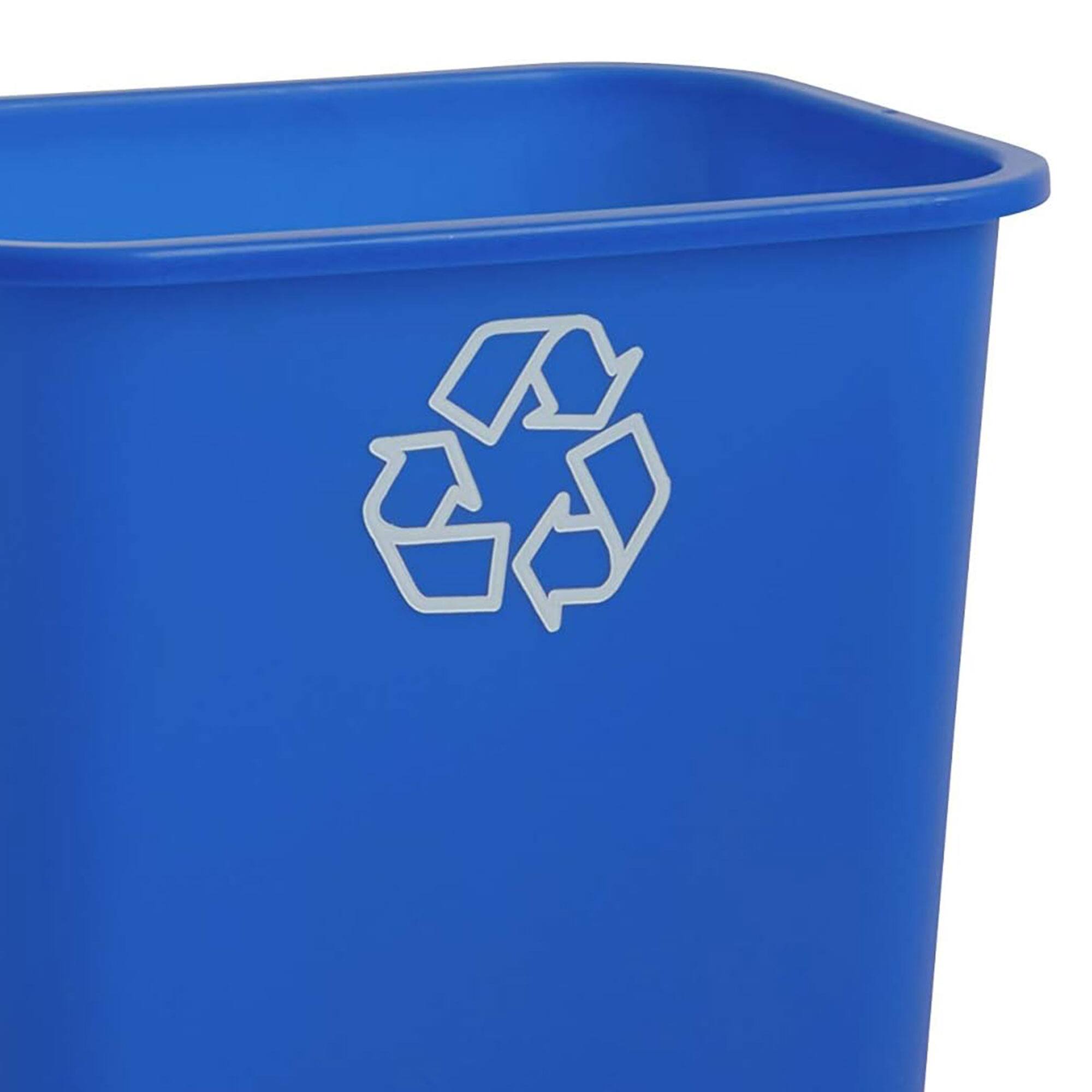 Alt View 4. United Solutions - United Solutions 12 Pack Open Top Recycling Bin Space Saving Can, 7 Gallon, Blue - Blue.