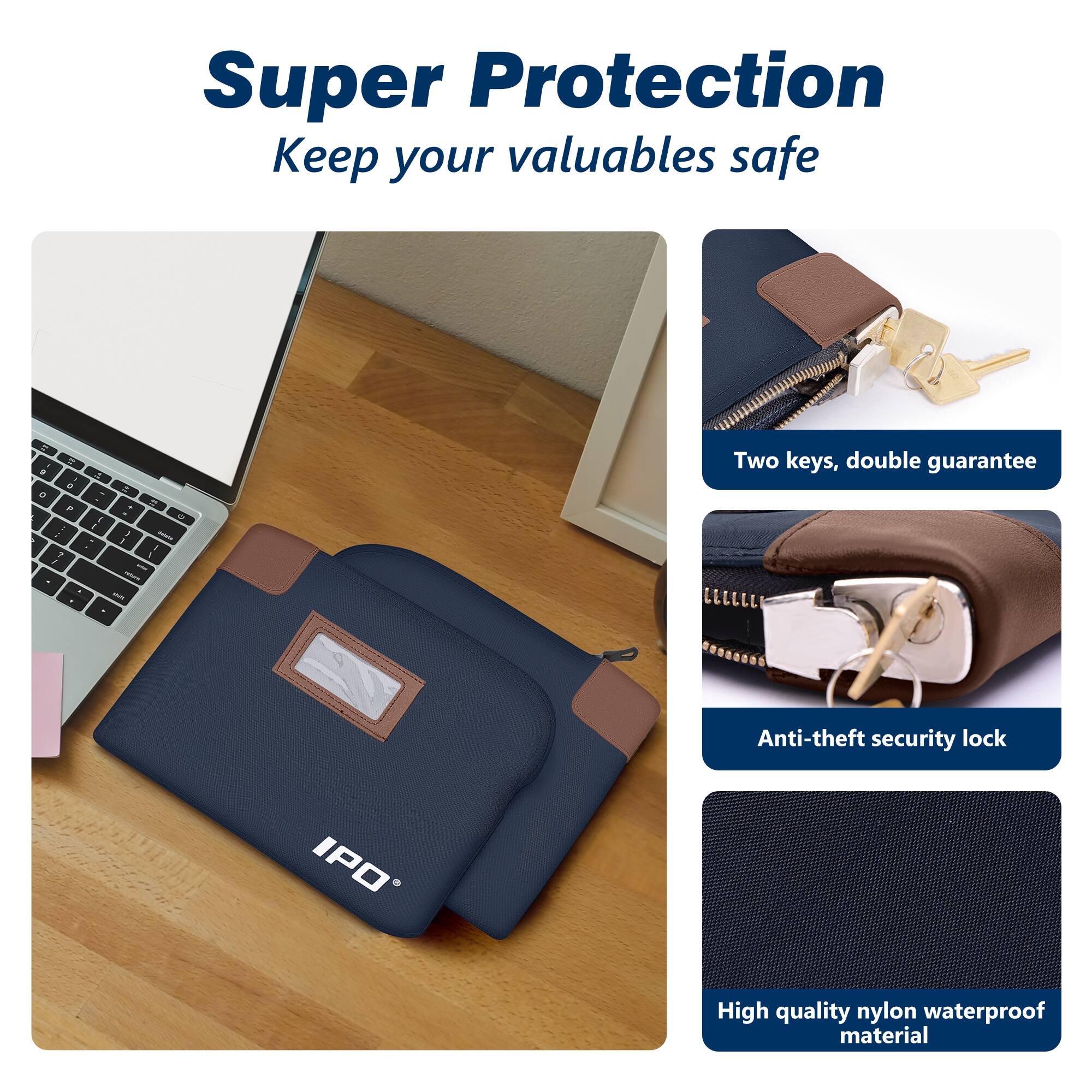 Super Protection  
Keep your valuables safe  

- Two keys, double guarantee  
- Anti-theft security lock  
- High quality nylon waterproof material