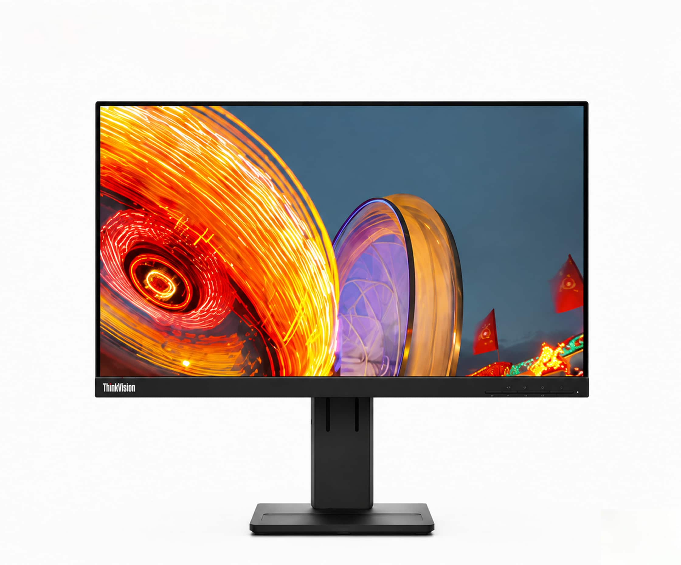 Lenovo - ThinkVision 23.8" QHD 2560x1440 IPS 75Hz Flat Monitor - Height Adjustable Stand - HDMI DP - Low Blue Light