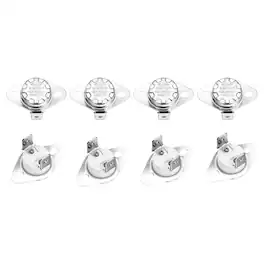 Unique Bargains - KSD301 Thermostat 165°C/329°F 16A Normally Open N.O Temperature Switch for Microwaves/Oven 8pcs Ceramic - Silver