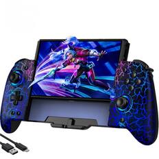 Front. Kitcheniva - Hall Effect Joystick Wireless One-Piece Controller For Nintendo Switch/OLED Gift - Black.