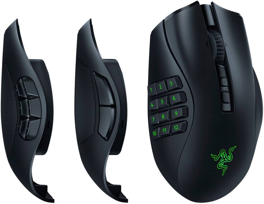 Razer Naga V2 Pro MMO Optical Gaming Mouse with Interchangeable Razer Naga V2 Pro MMO Optical Gaming Mouse with Interchangeable