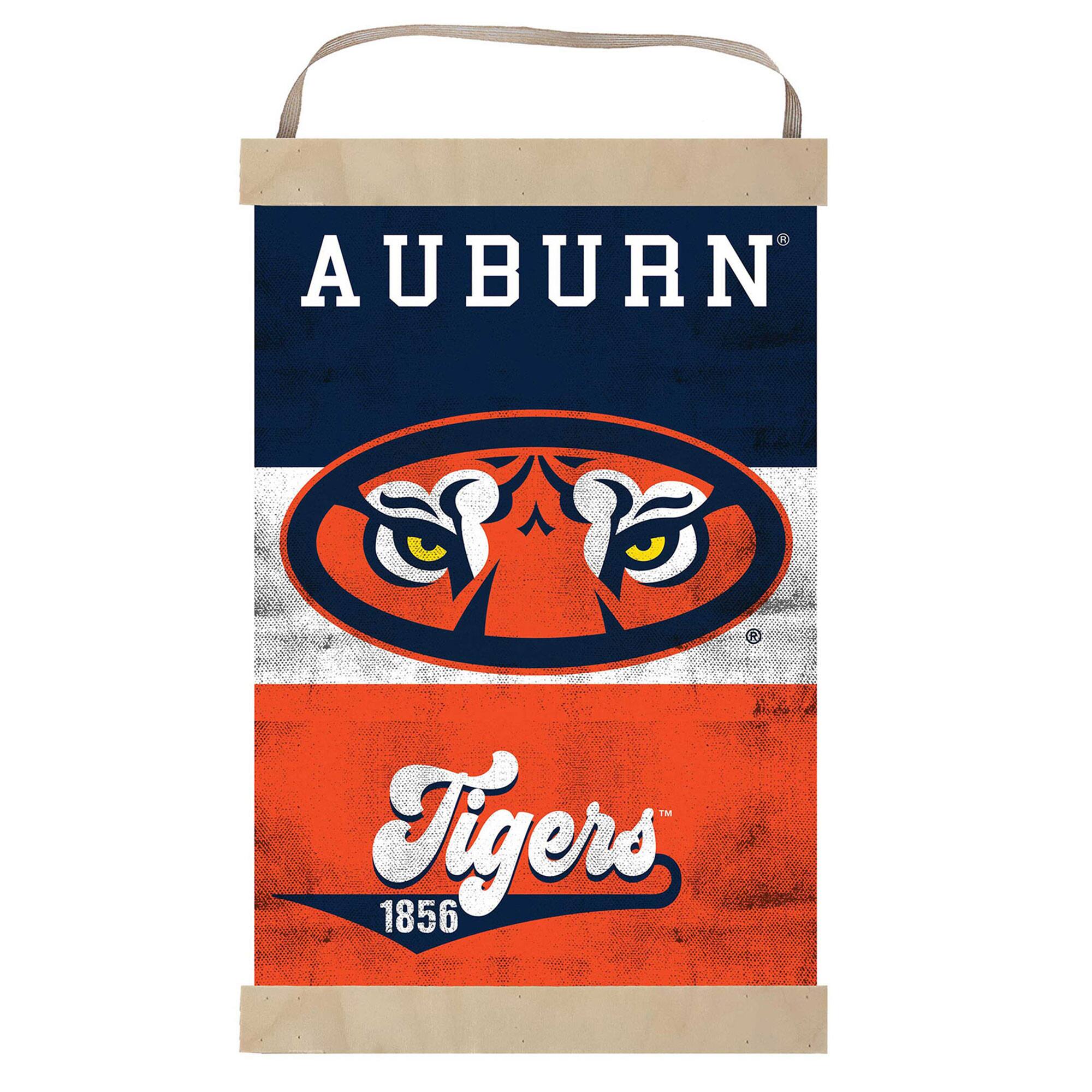 Auburn Tigers Retro Logo Banner Sign