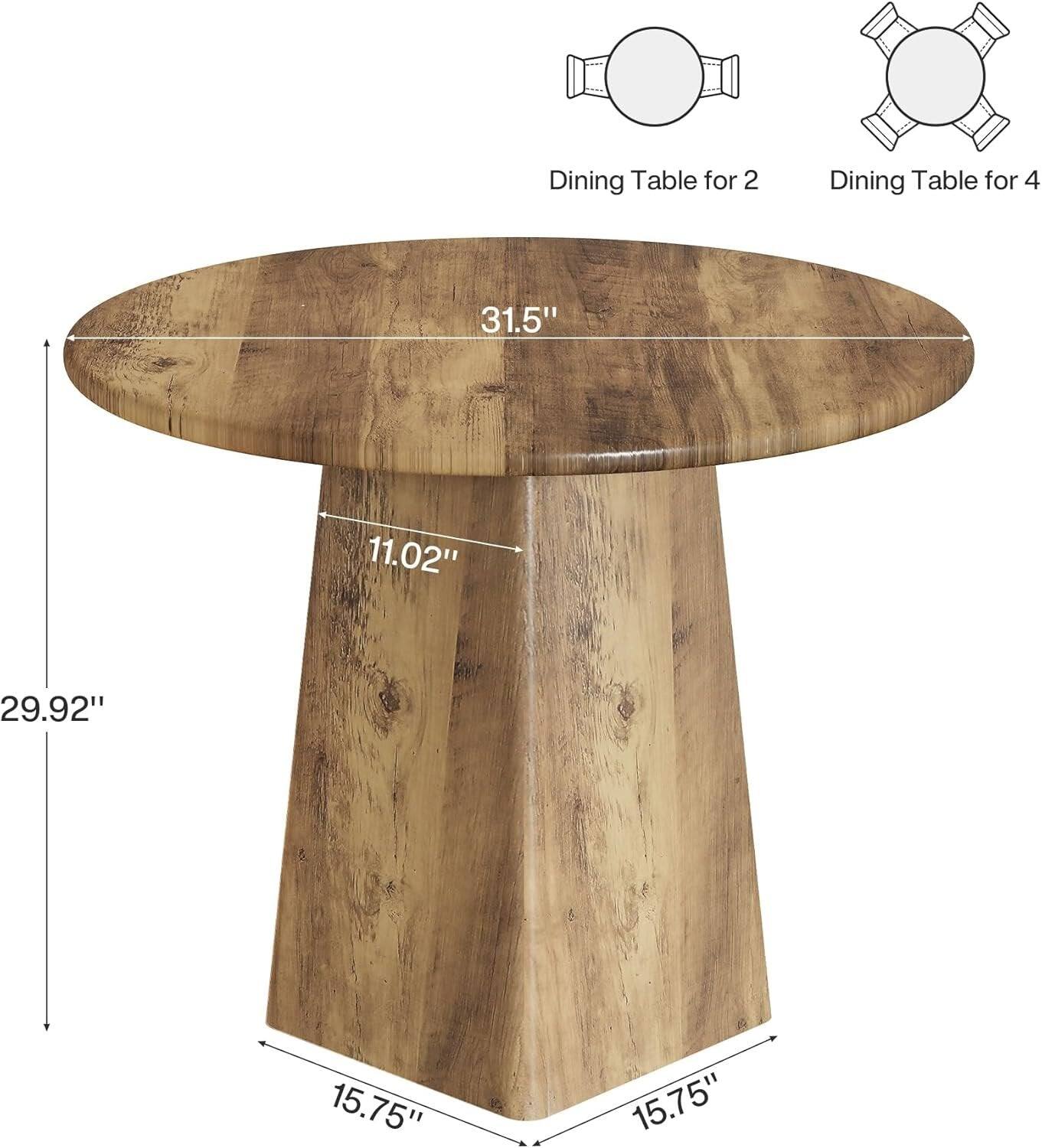 Dining Table for 2  
Dining Table for 4  
31.5"  
11.02"  
29.92"  
15.75"  
15.75"