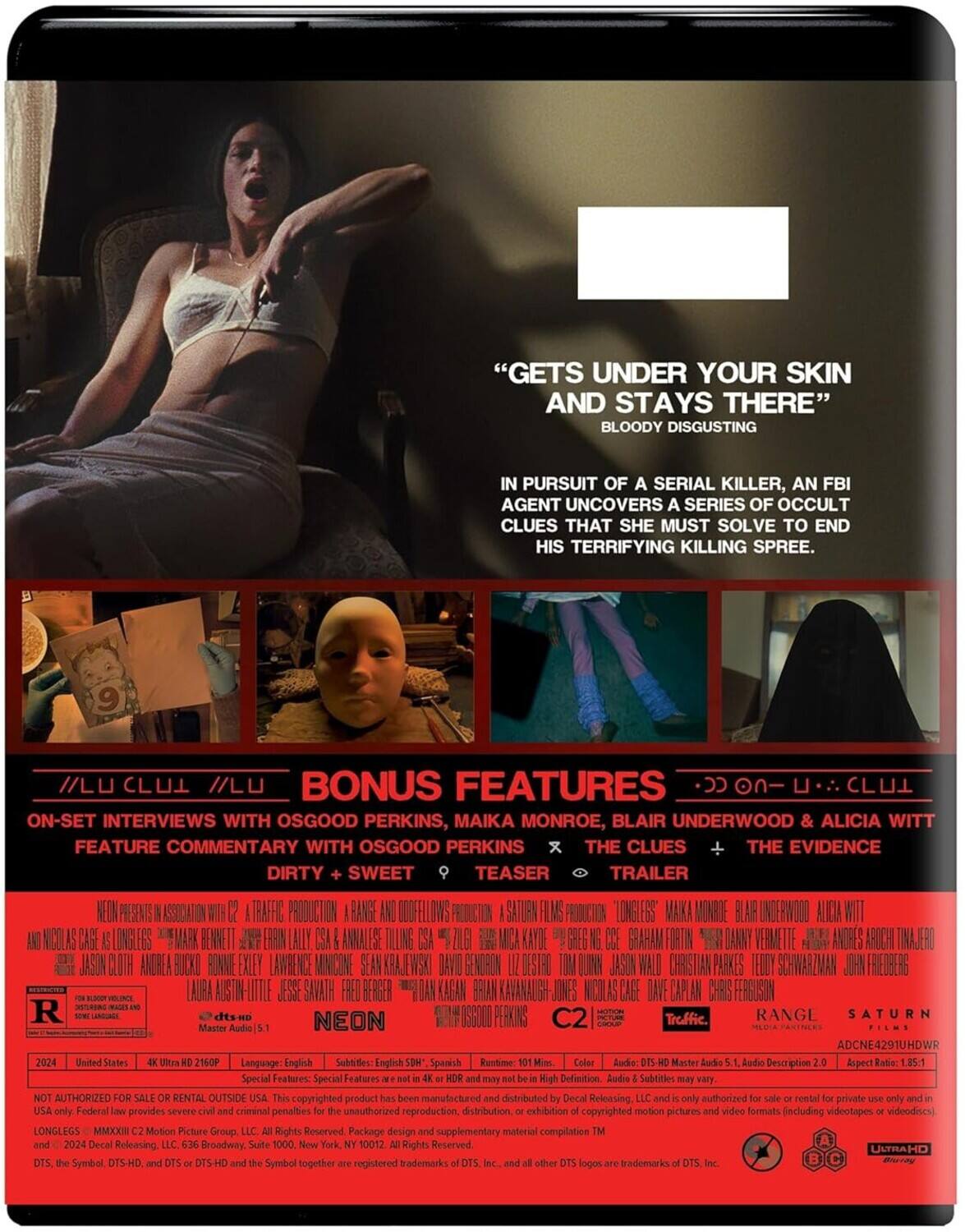 Alt View 1. Longlegs   - 4K Blu-Ray.