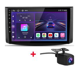 Junsun - Backup Camera 8 Core carplay 6+128GB Android 15 For Chevrolet AVEO 2006-2012 Car Stereo Radio GPS Navi WIFI RDS SWC DSP - Black