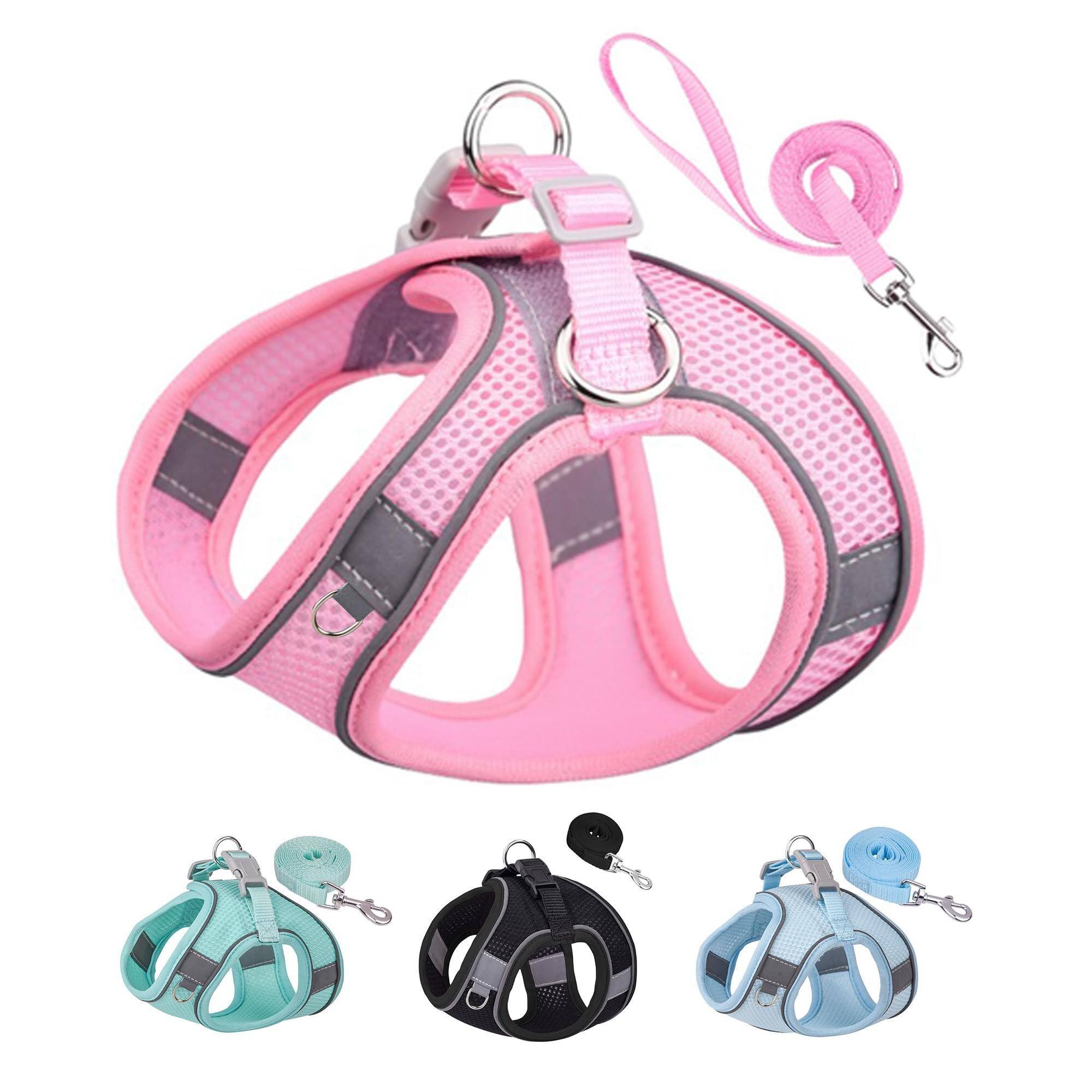Alt View 1. Paradigms Interiors - Dog Harness For Dogs No Pull Puppy And Leash Set Step-in Mesh Reflective - Black-XS.