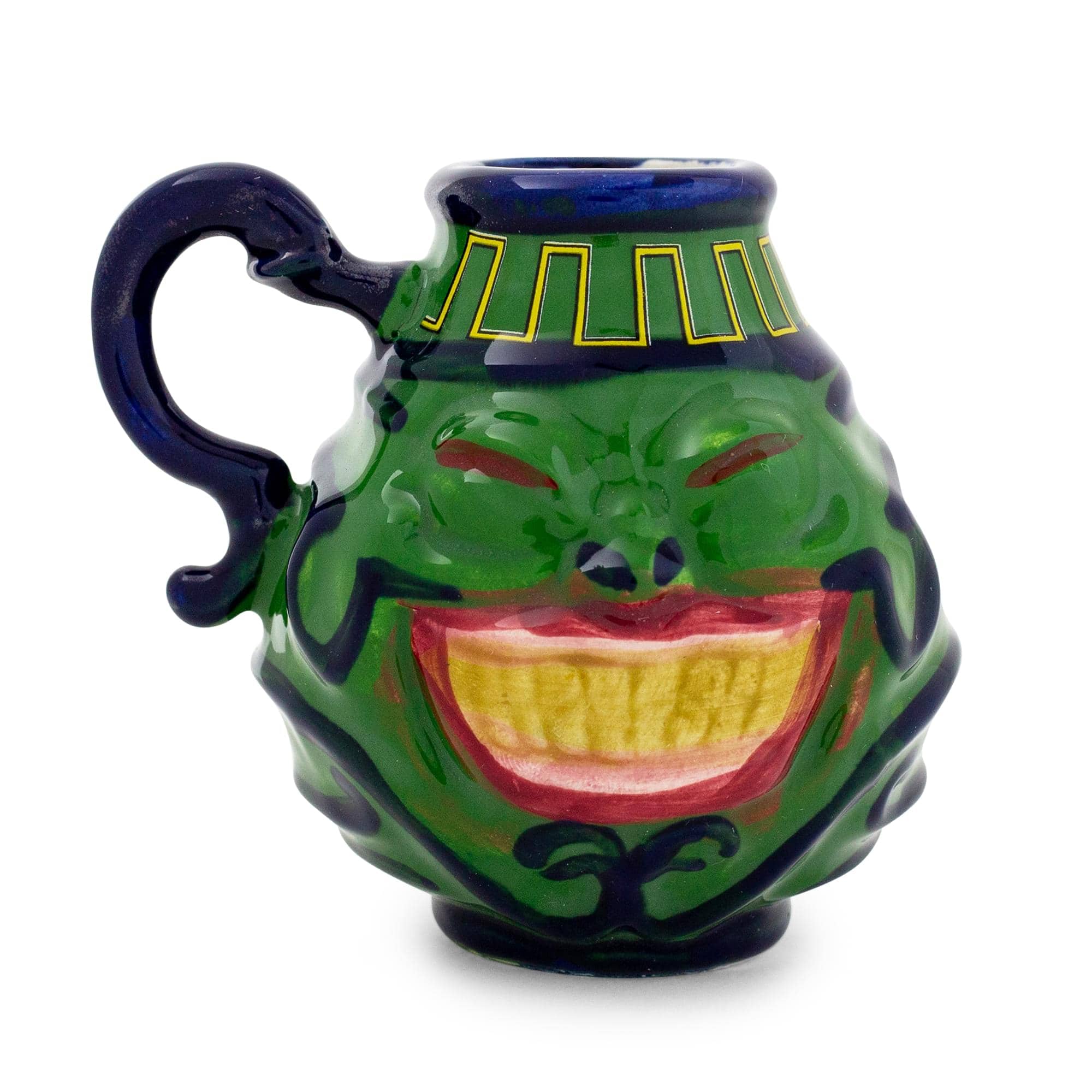 Front. Surreal Entertainment - Yu-Gi-Oh! Pot Of Greed Sculpted Ceramic Mini Mug | Holds 2 Ounces - Green.