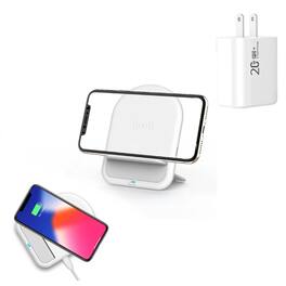 SKRAN - Phone Stand - 10W Wireless Charger with Stand Function - 2-in-1 Foldable Mobile Phone, Wireless Charging Station - Gray