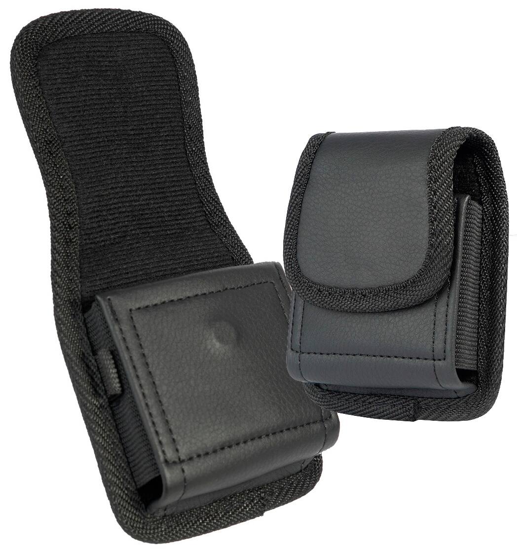 Alt View 2. Nakedcellphone - Case for Samsung Galaxy Z Flip Series, Vegan Leather Pouch with Belt Harness and Metal Clip for Z Flip 6/5/4/3/2/1 - Black.