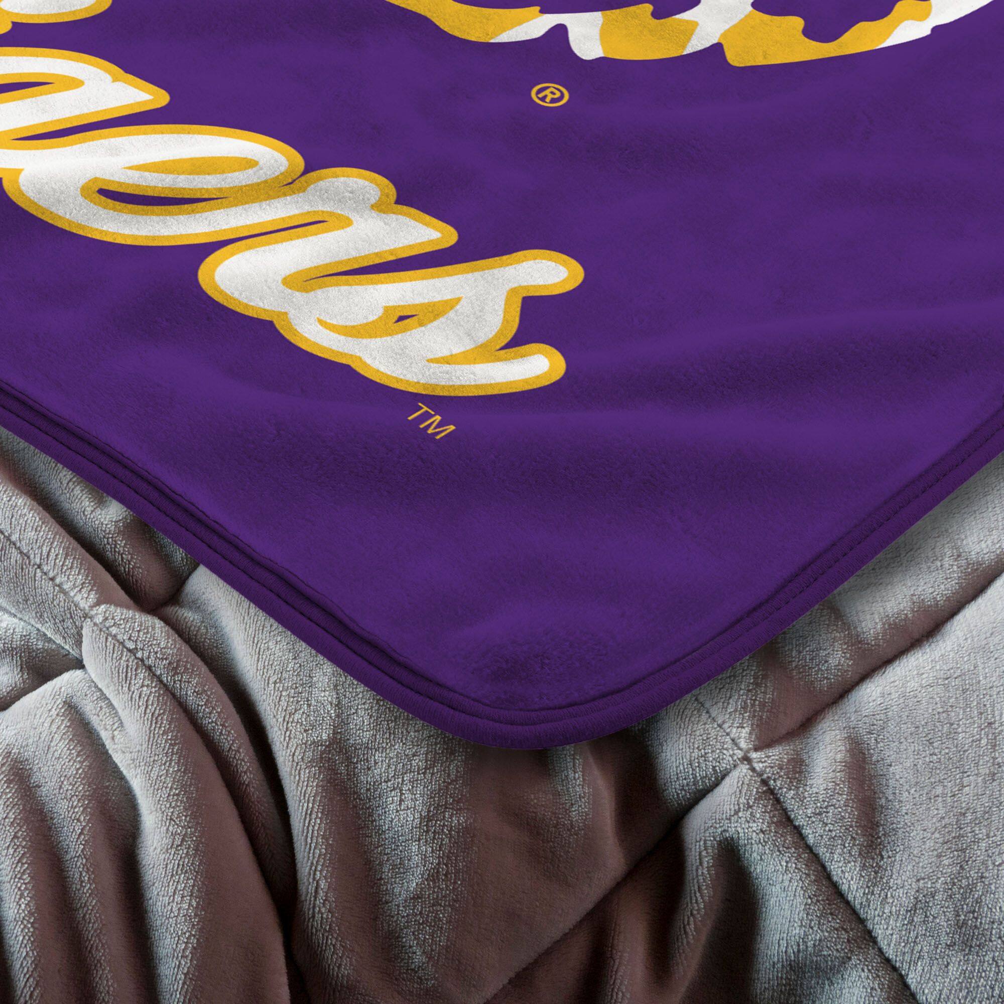 Back. Sweet Home Collection - NCAA LSU Tigers 46" x 60" Raschel Throw Blanket - Purple.