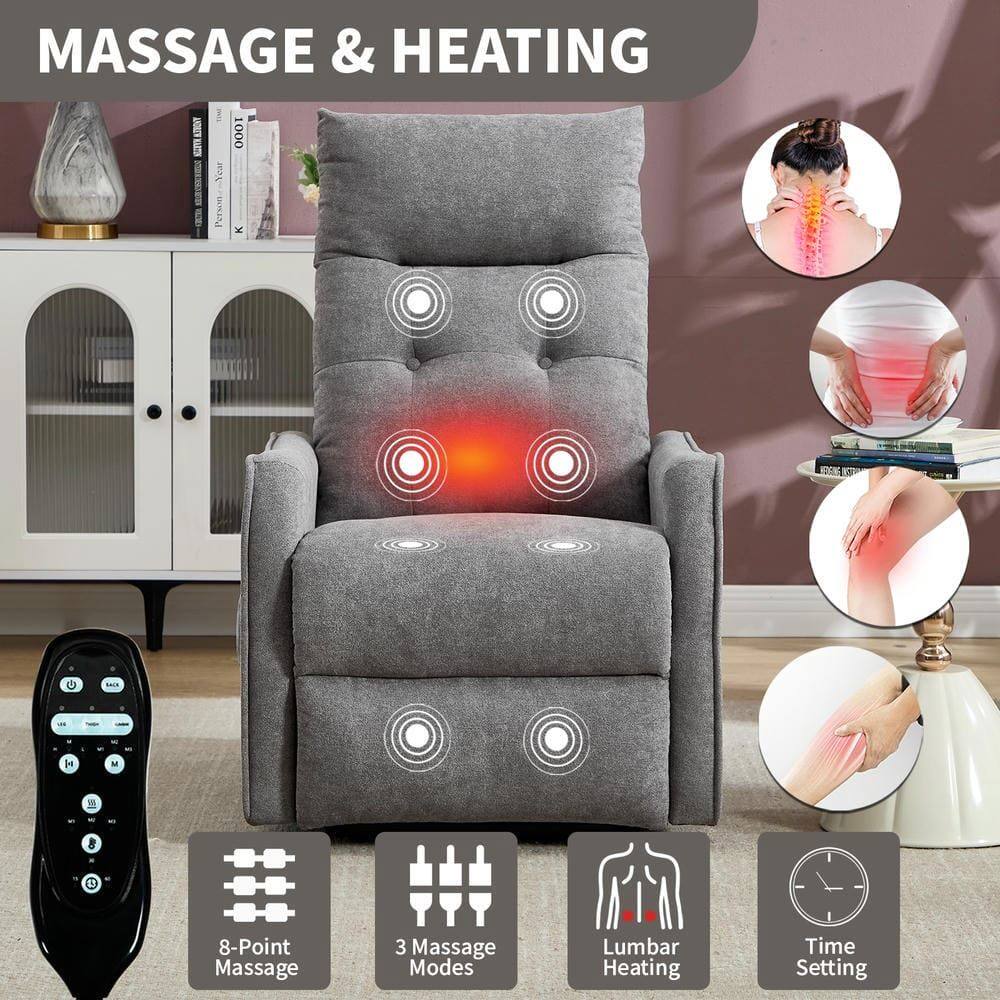 MASSAGE & HEATING

- 8-Point Massage
- 3 Massage Modes
- Lumbar Heating
- Time Setting
