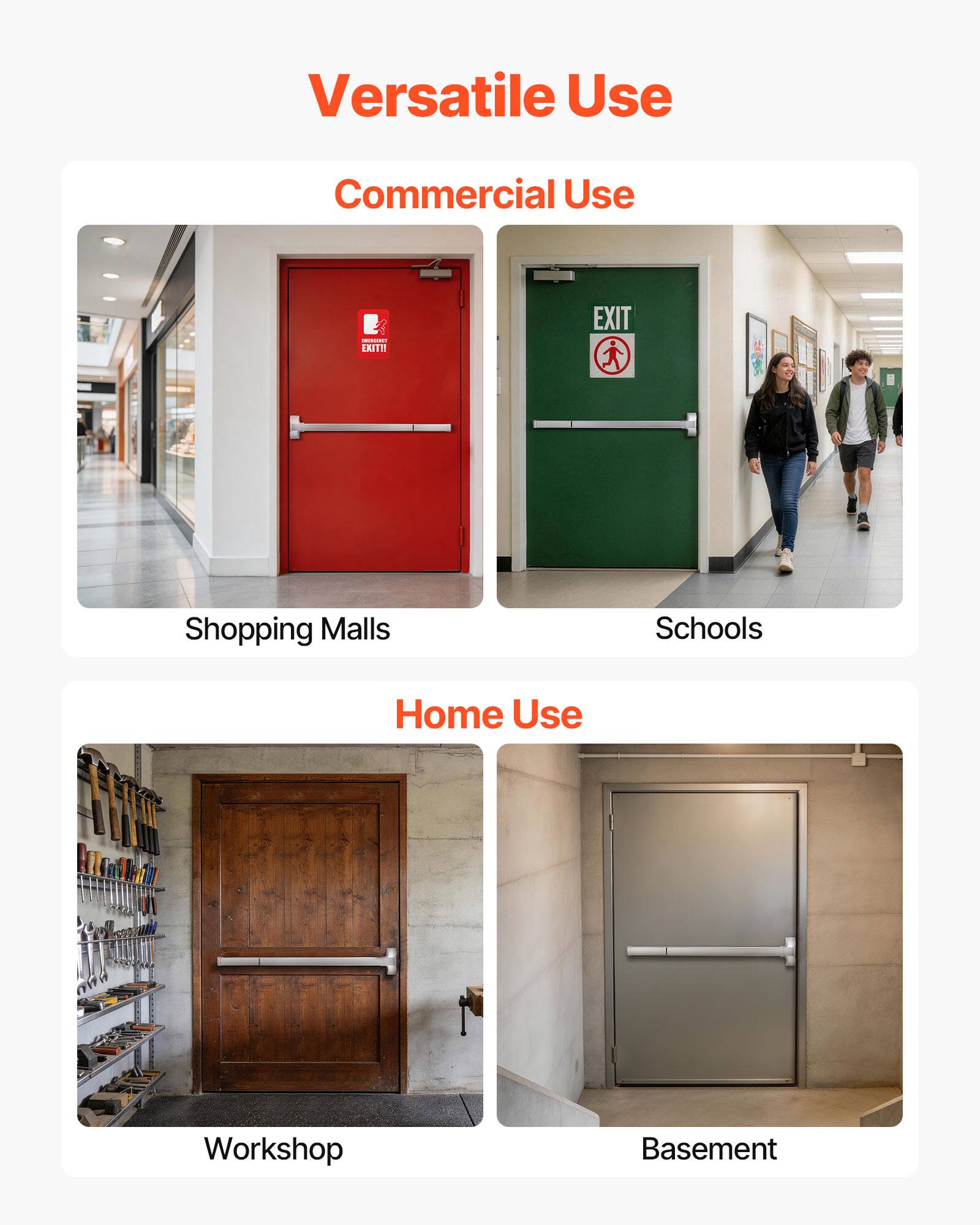 Versatile Use

Commercial Use
- Shopping Malls
- Schools

Home Use
- Workshop
- Basement