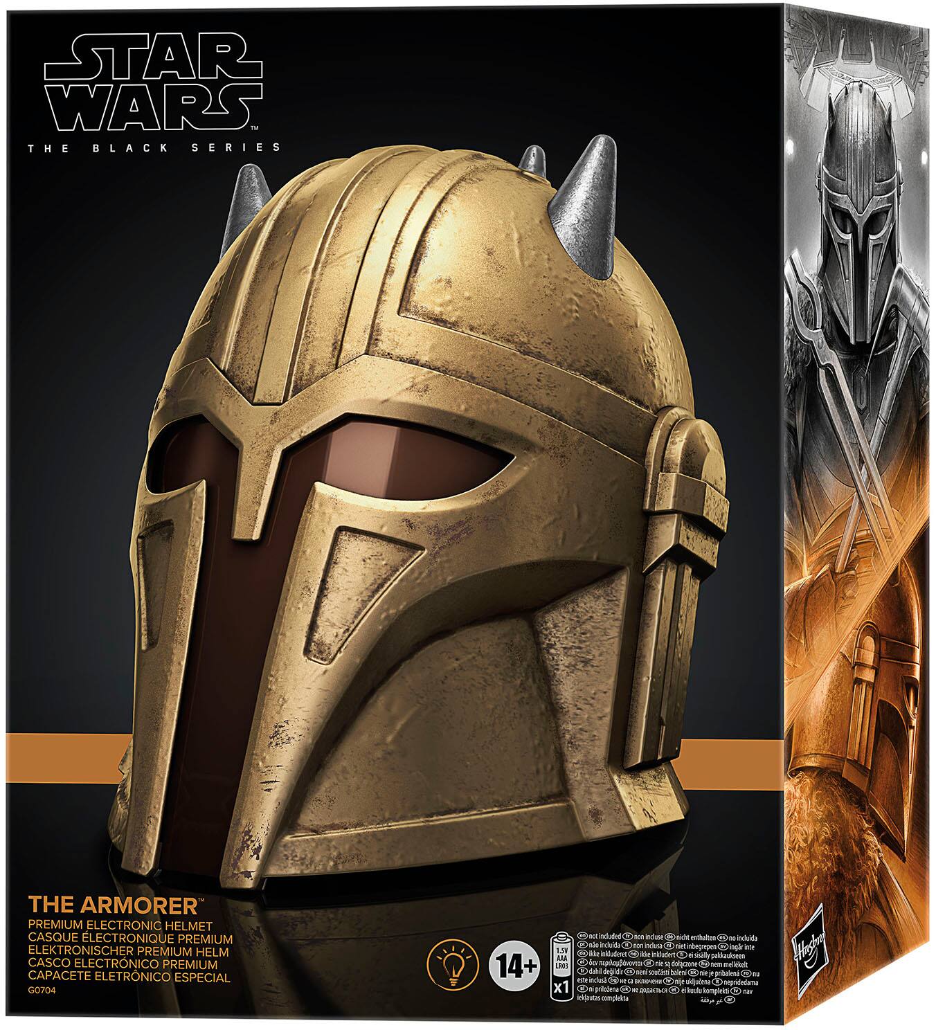 Star Wars - The Black Series The Armorer Premium Electronic Helmet Casque Lectronique Premium Helm Casco Electronico Premium Capacete Eletronico Especial Go704 14+ O dat nduded CO  iiute  Mun encattes HM infulda Las 1.38 Aa C  C8 ele -kr de A  iisida midost degids D & B A - - C n mon nsuaden 3 1 Sudem ae - O C hngrapes mally - a s reion Anaukoes Tadelo ngk 0 inde t F Me - ndud dee - a An C - n O egrdndam x1 CO priateta - buule komplees C - itrtac nhigmerau