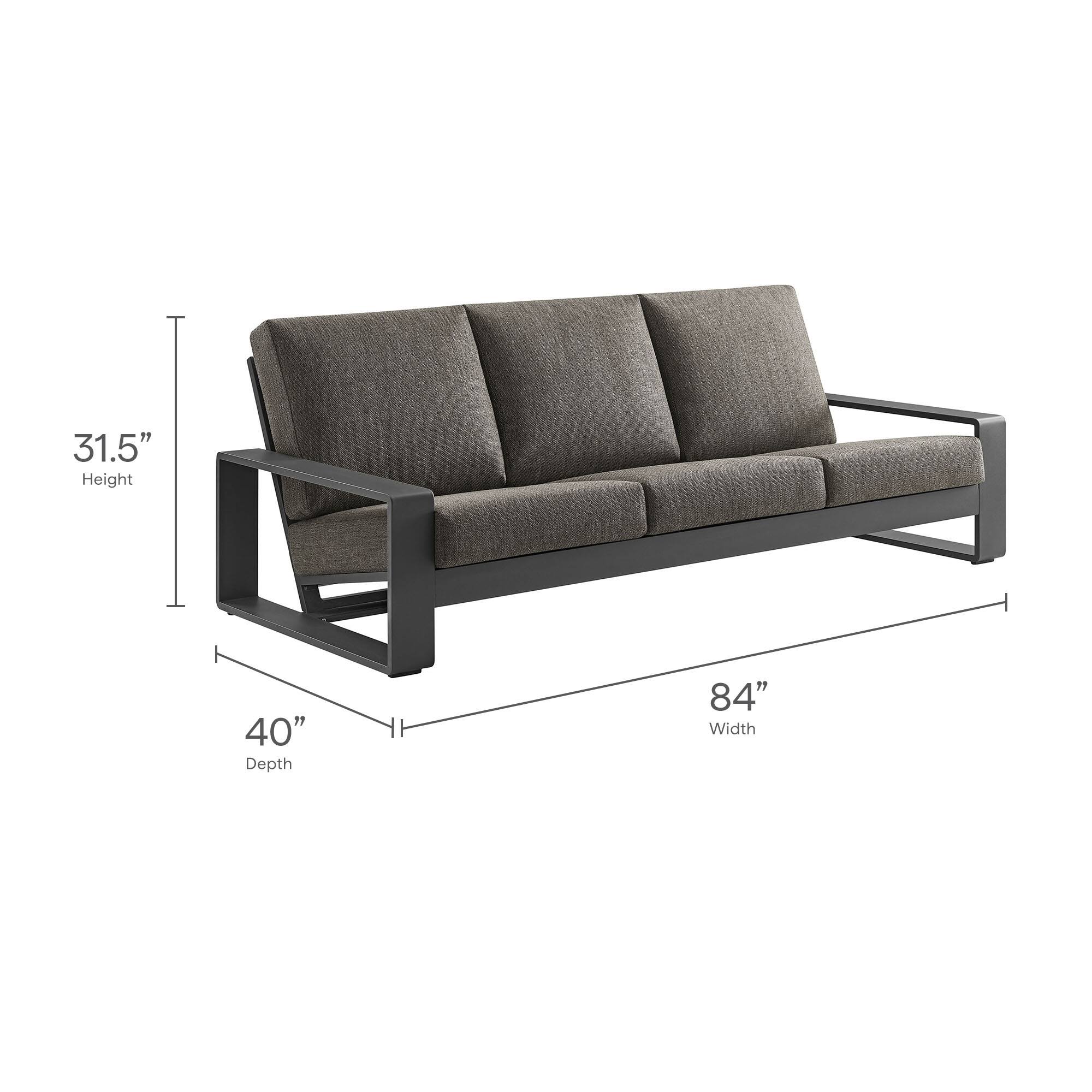31.5" Height, 40" Depth, 84" Width