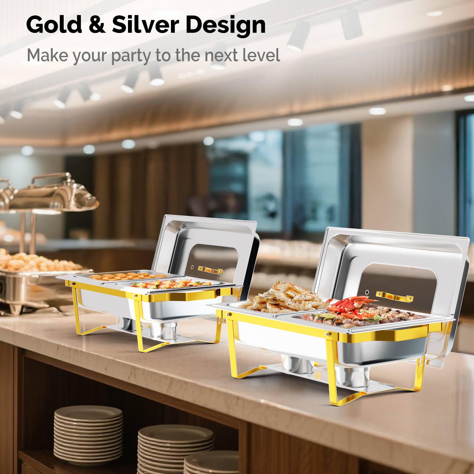 Gold & Silver Design  
Make your party to the next level