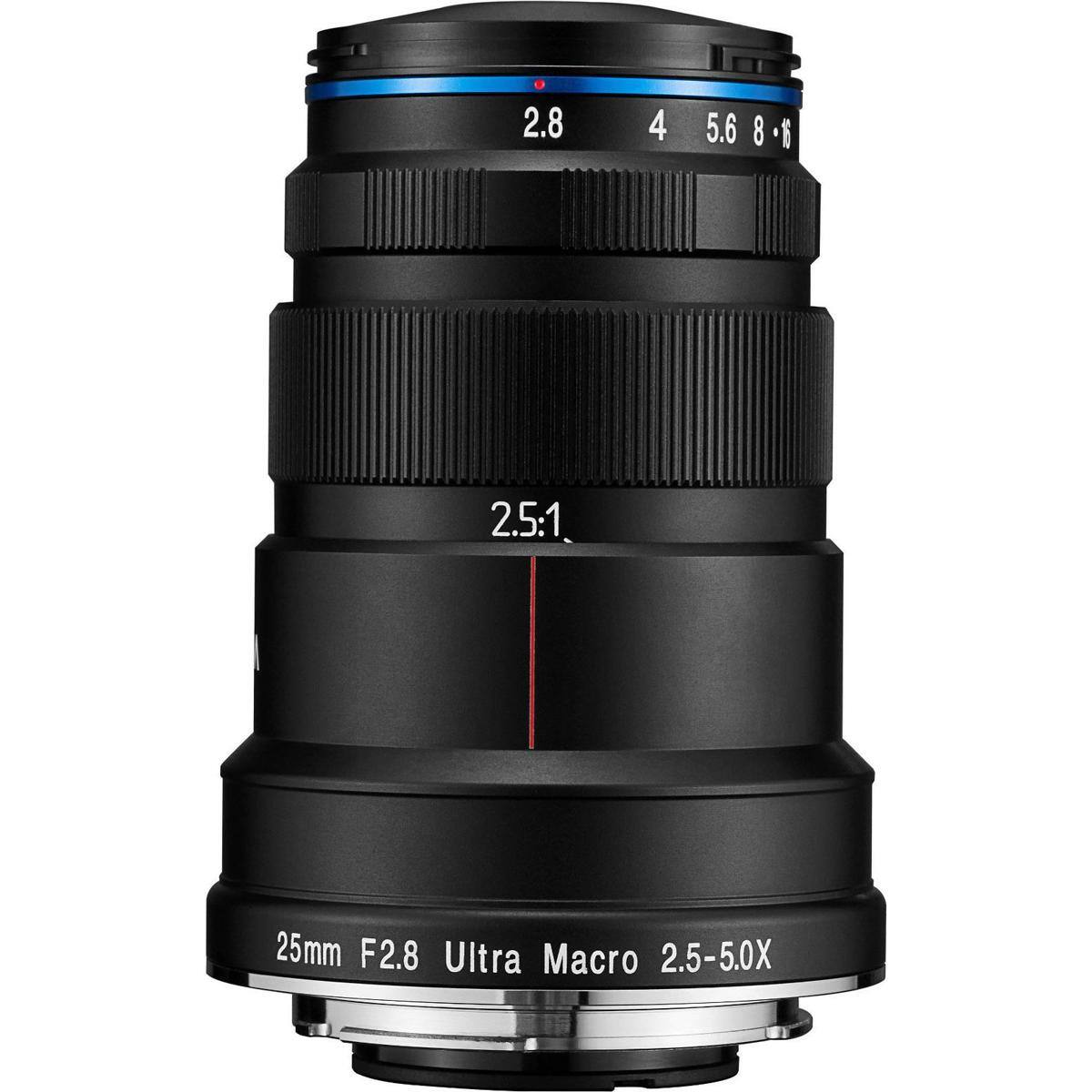 2.8 4 5.6 8  
2.5:1  
25mm F2.8 Ultra Macro 2.5-5.0X