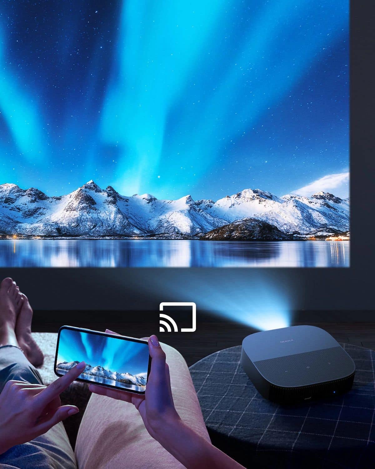 Best Buy: Nebula Anker Vega 1080p Full HD Portable Projector Black D2121J11