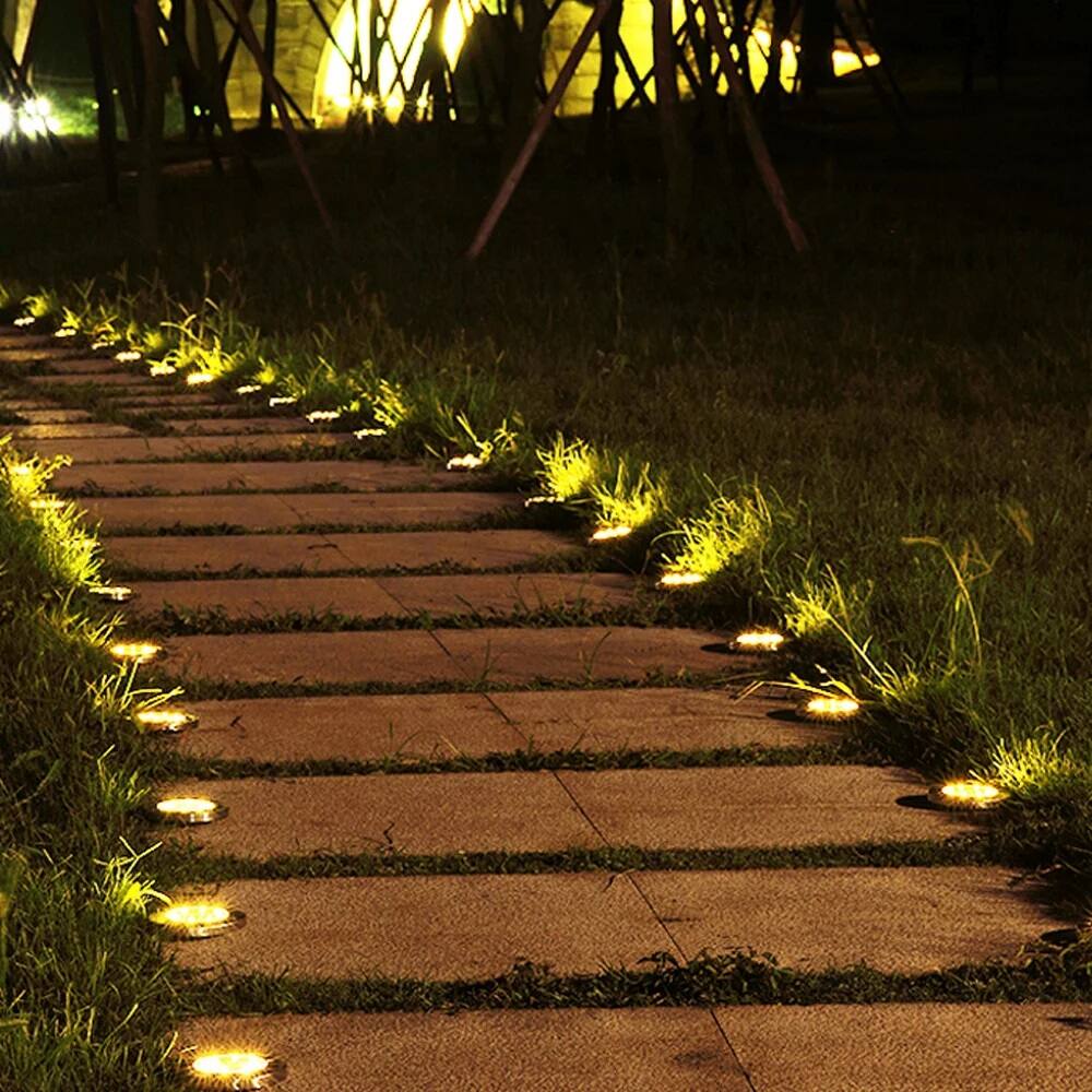 Alt View 3. COWIN - Solar Ground Lights 8 Pack Solar Garden Lights Outdoor Landscape Lights for Pathway Yard Lawn.