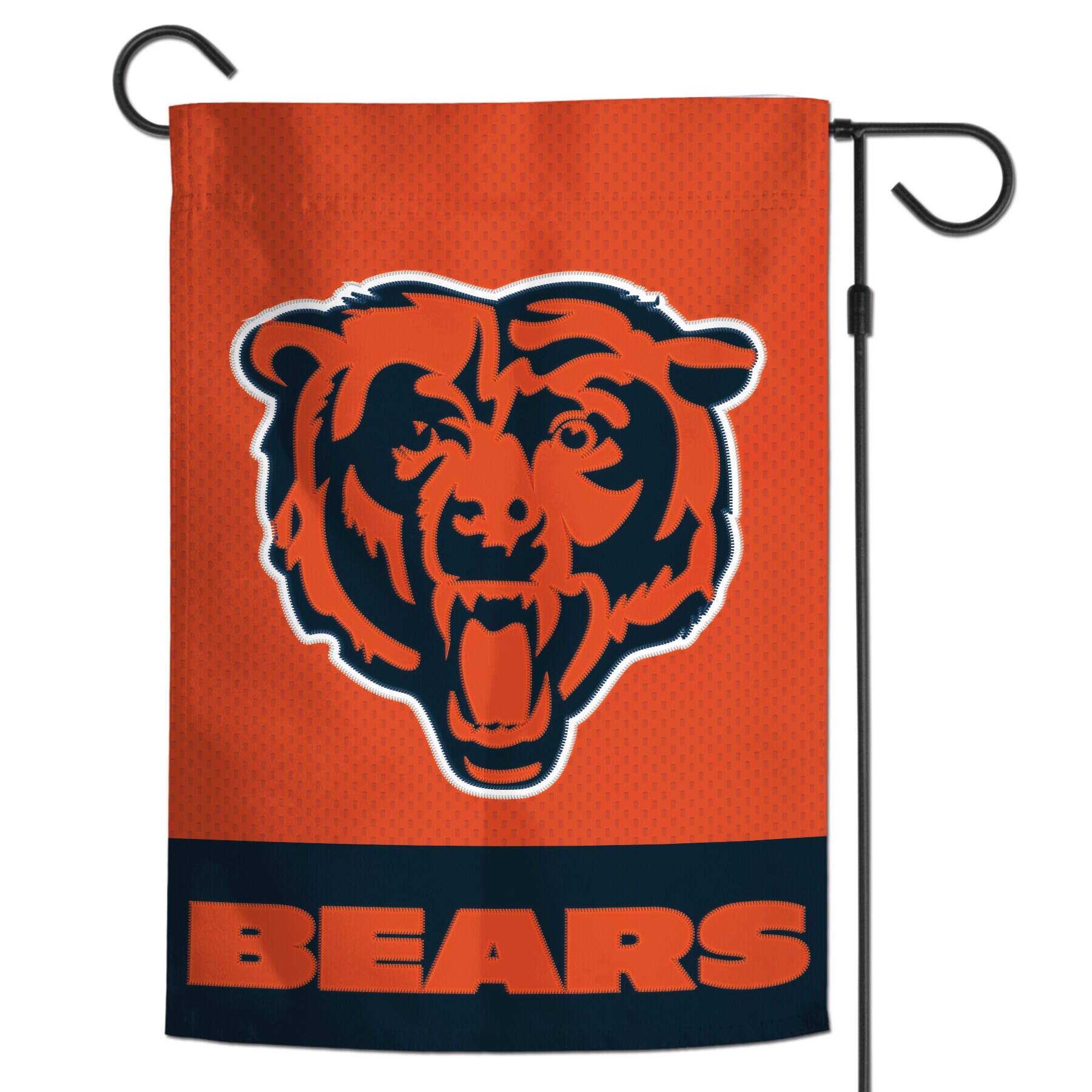 Alt View 1. WinCraft - Chicago Bears 12" x 18" Applique Garden Flag - Multicolor.