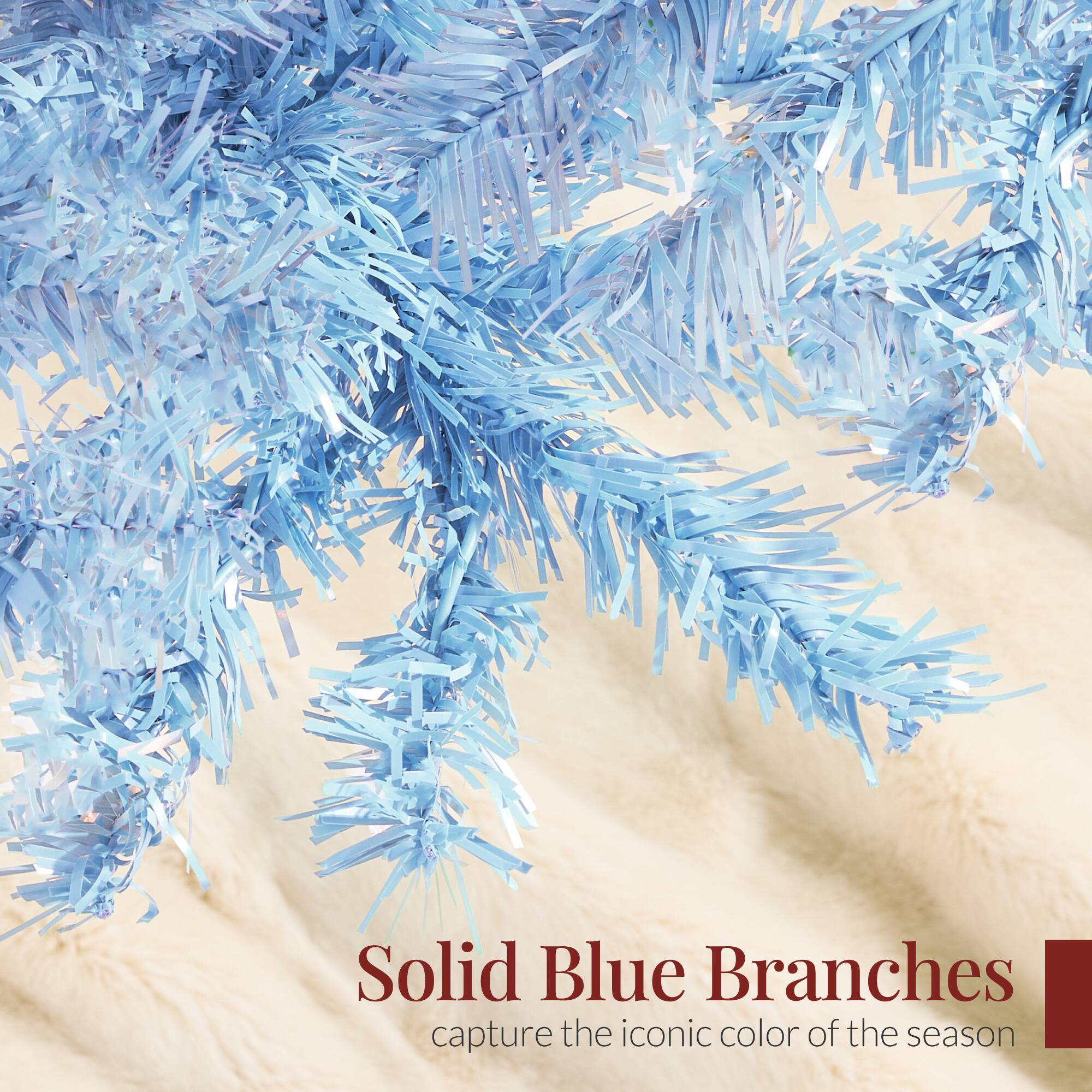 Solid Blue Branches  
capture the iconic color of the season
