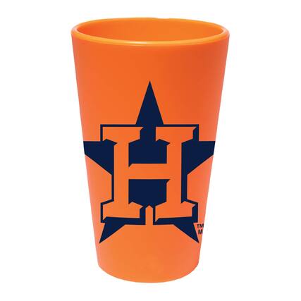 Front. WinCraft - Houston Astros 16oz. Team Color Silicone Pint Glass - Multicolor.