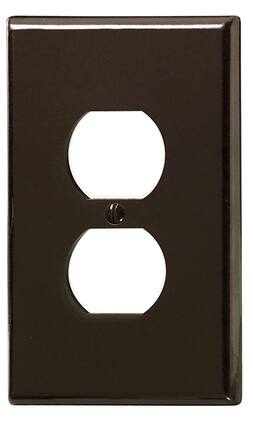 Leviton - 1 gang Thermoset Plastic Duplex Wall Plate 1 pk - Brown